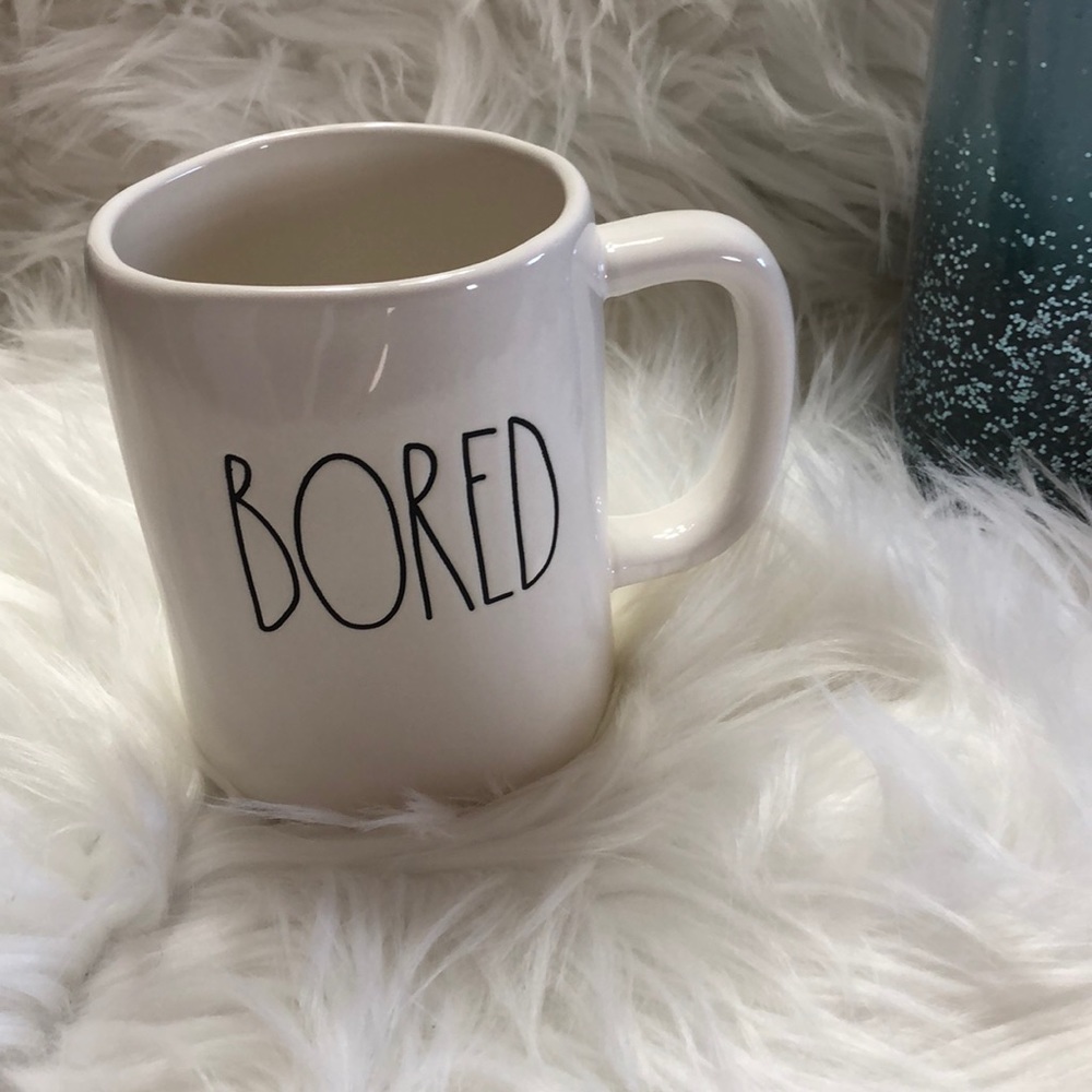 Rae Dunn “BORED” coffee mug New